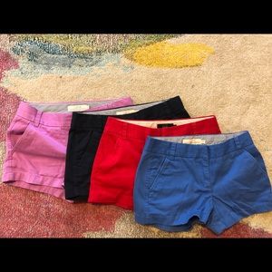 J Crew Chino Short- 4 Pairs